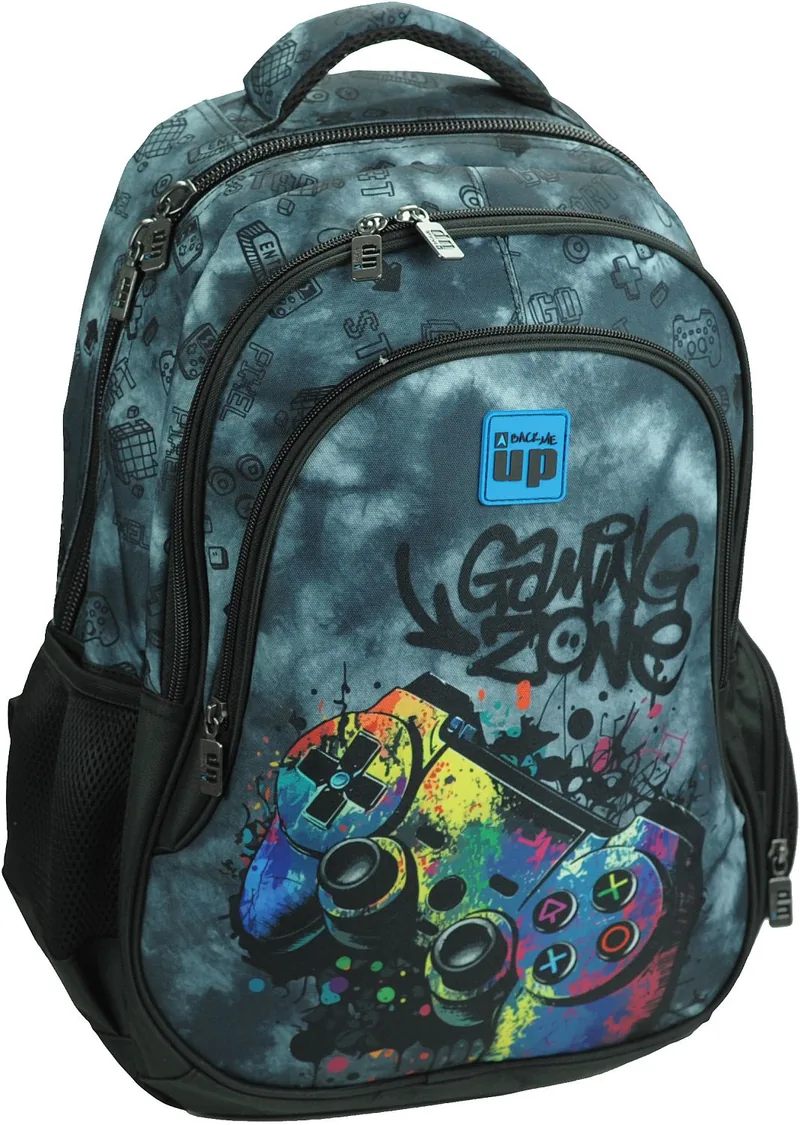 Ghiozdan Școlar Back Me Up Game Zone 30l 2 Compartimente Multicolor