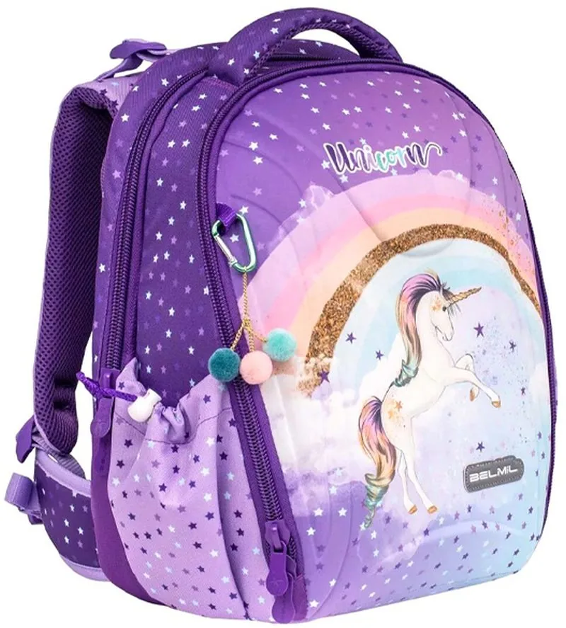 Ghiozdan Școlar Belmil Rainbow Unicorn 1 Compartiment 22l