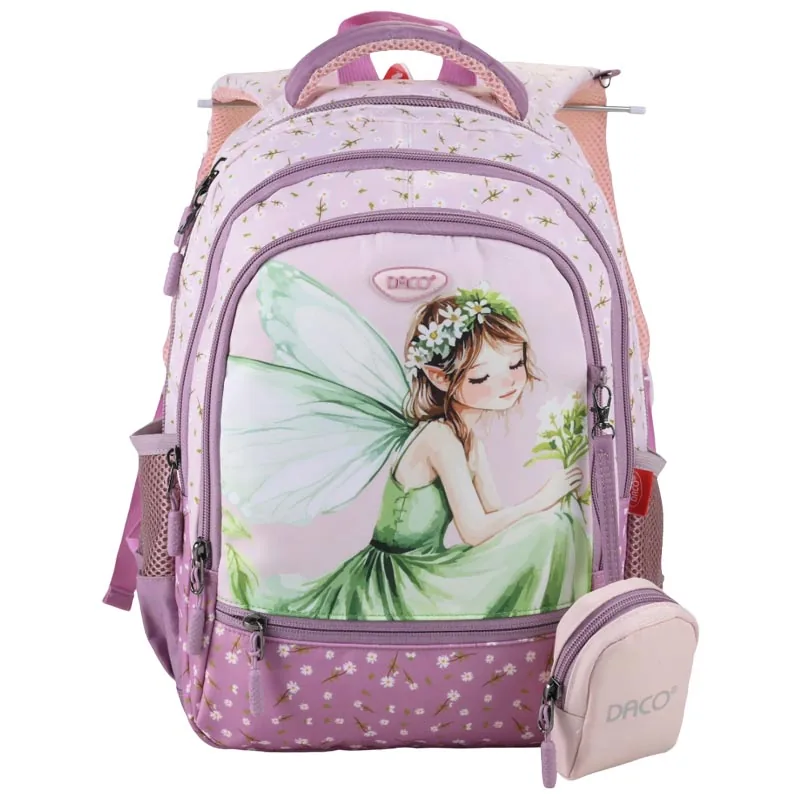 Ghiozdan Scolar Daco Zana Magica GH3020 Roz 38x30x17cm