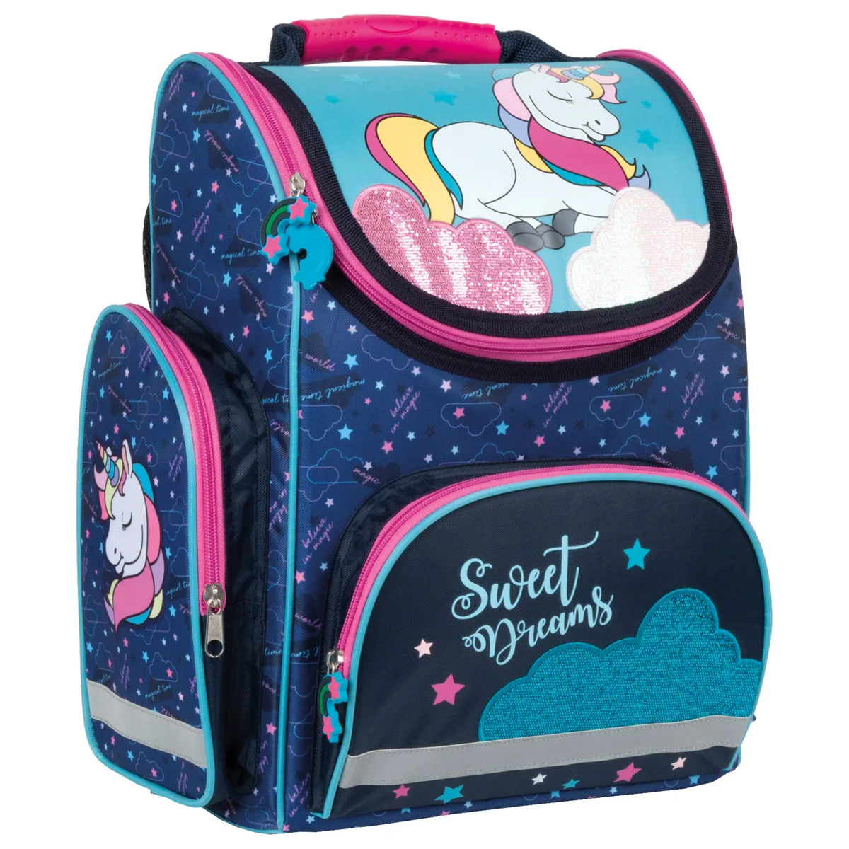Ghiozdan Scolar Derform Unicorn 1 Compartiment
