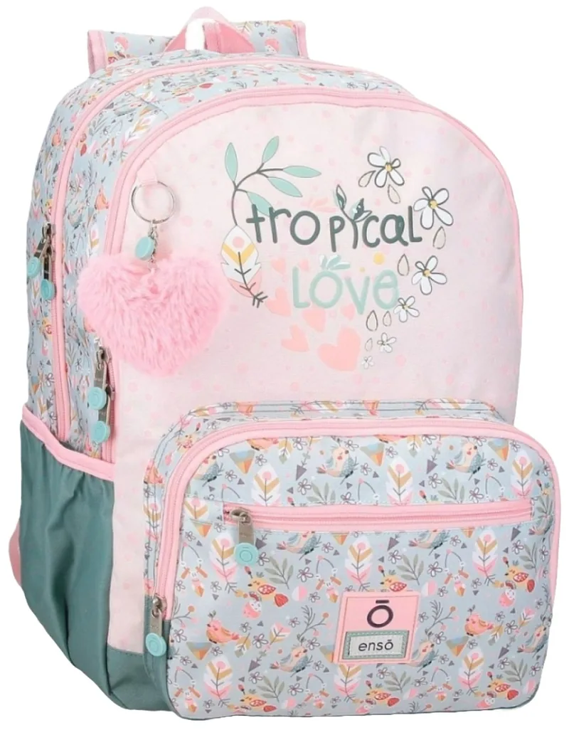 Ghiozdan Școlar Enso Tropical Love 2 Compartimente