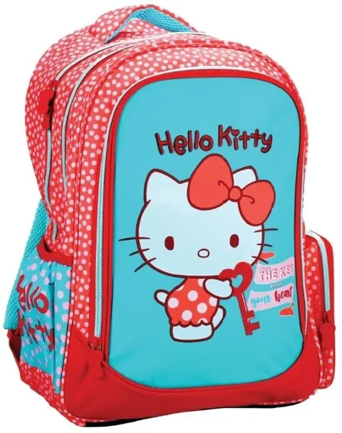 Ghiozdan Scolar GIM Hello Kitty Rosu