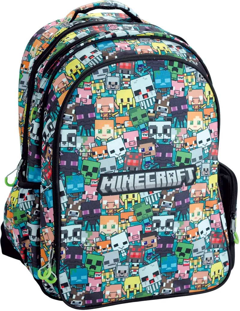 Ghiozdan Școlar GIM Minecraft Chibi 2 Compartimente