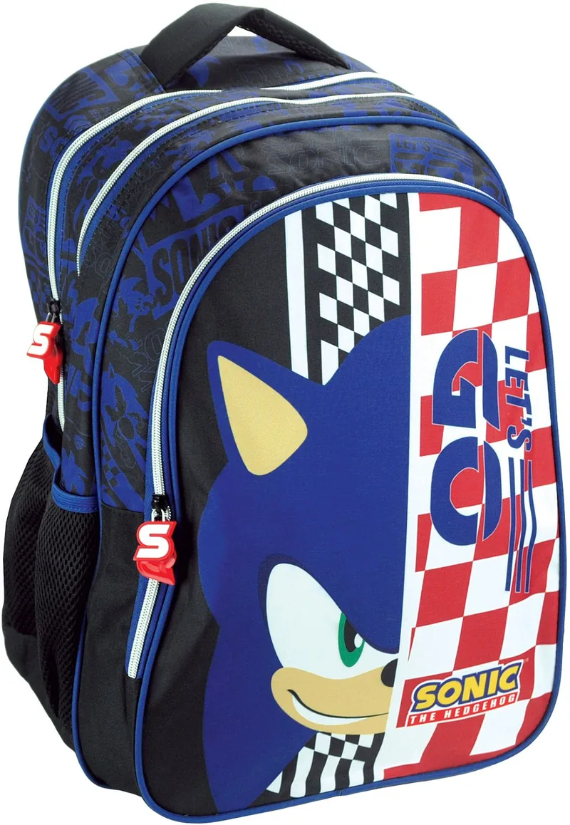 Ghiozdan Școlar GIM Sonic Lets Go 2 Compartimente