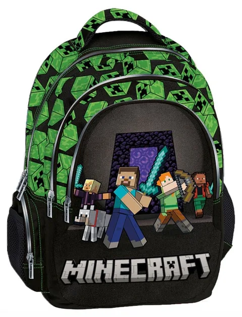 Ghiozdan Scolar Graffiti Minecraft Squad Cu 2 Compartimente