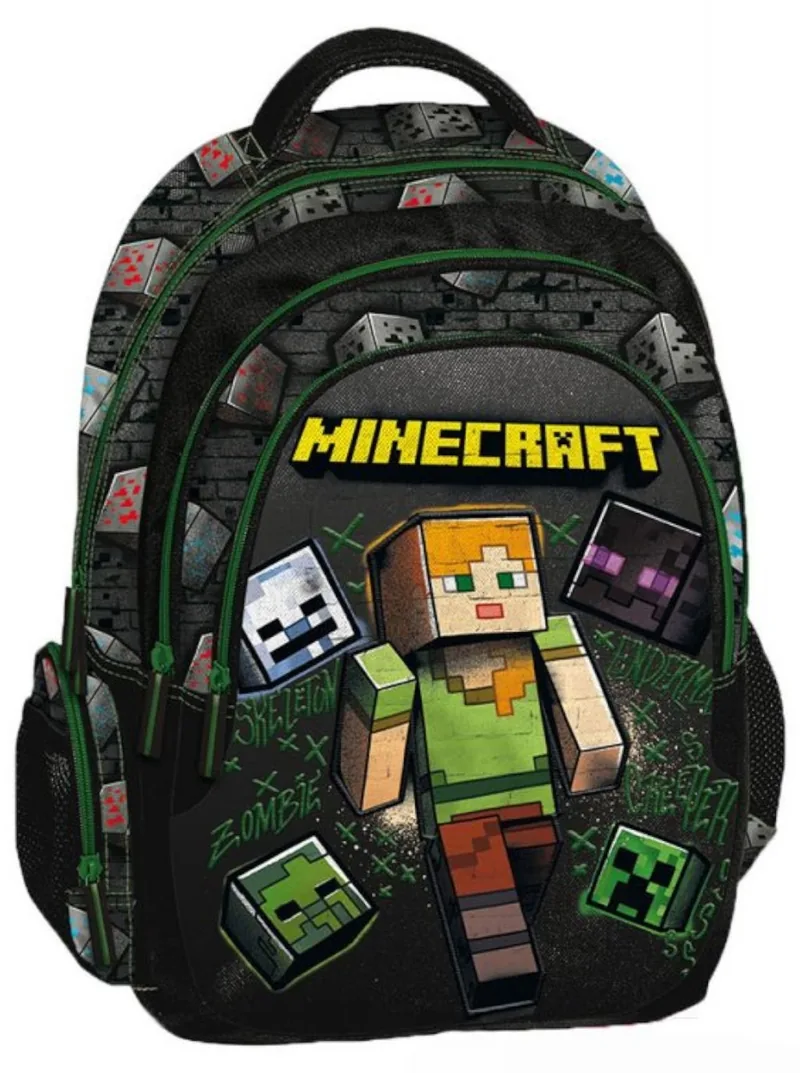 Ghiozdan Scolar Graffiti Minecraft Street 2 Compartimente