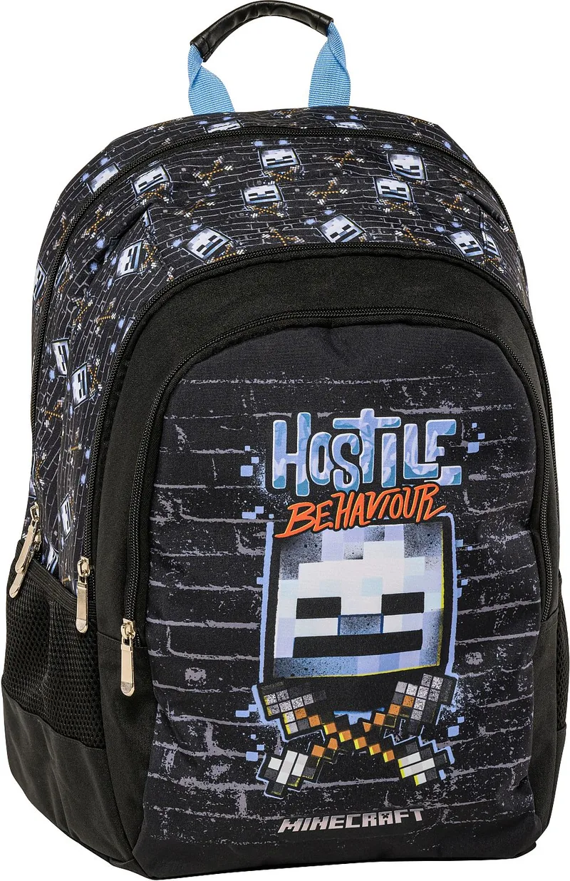 Ghiozdan Școlar Graffiti Minecraft Wall cu Penar