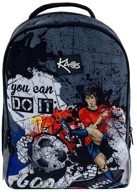 Ghiozdan Scolar Kaos 2 in 1 Goal 4 Compartimente