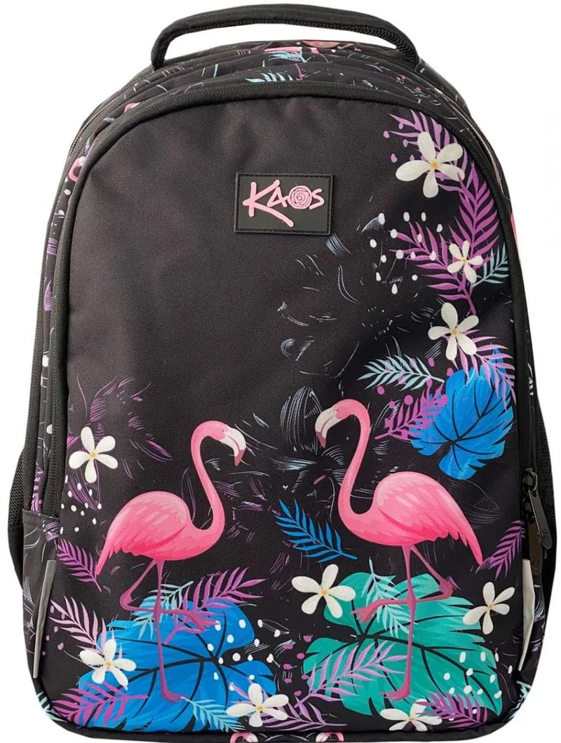 Ghiozdan Scolar Kaos 2 in 1 Tropic 4 Compartimente