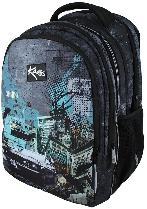 Ghiozdan Scolar Kaos Carver 2 in 1 4 Compartimente