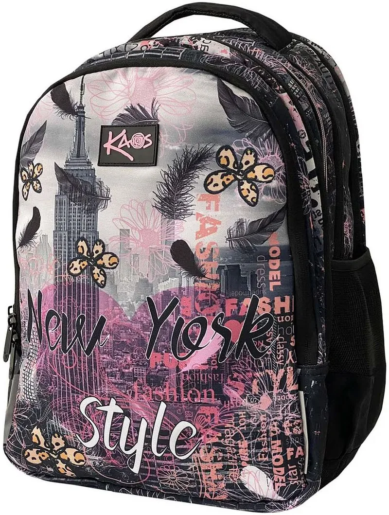 Ghiozdan Școlar Kaos New York 2 în 1 4 Compartimente