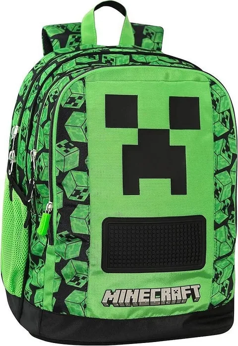 Ghiozdan Scolar Panini Minecraft Creepers 3 Compartimente