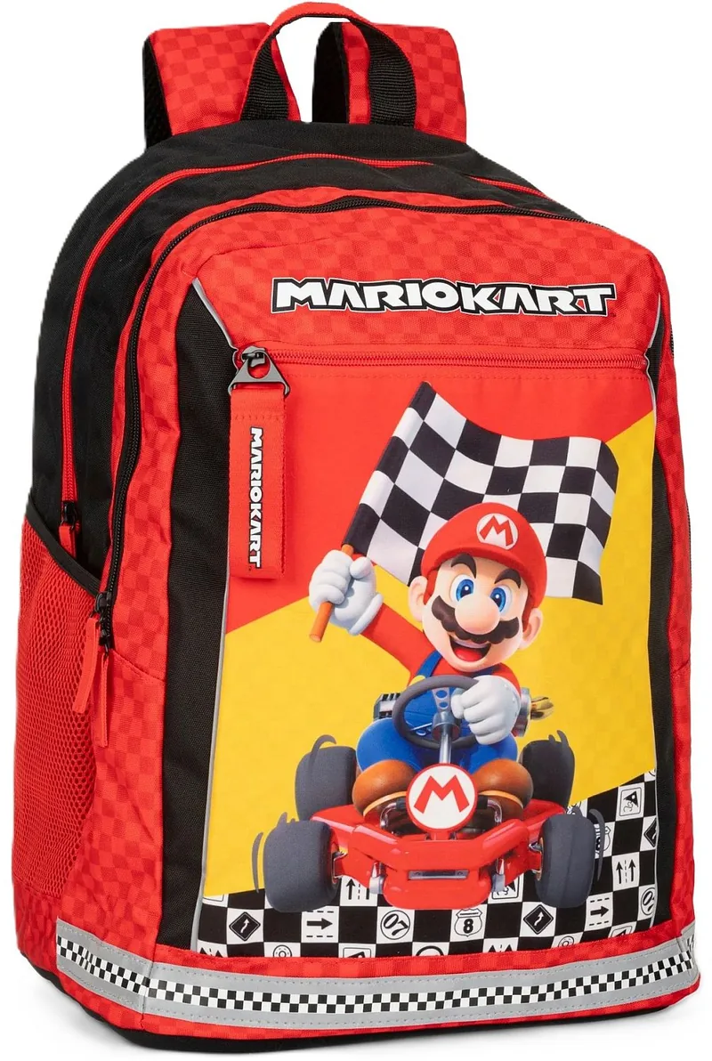 Ghiozdan Școlar Panini Super Mario Mariokart Red