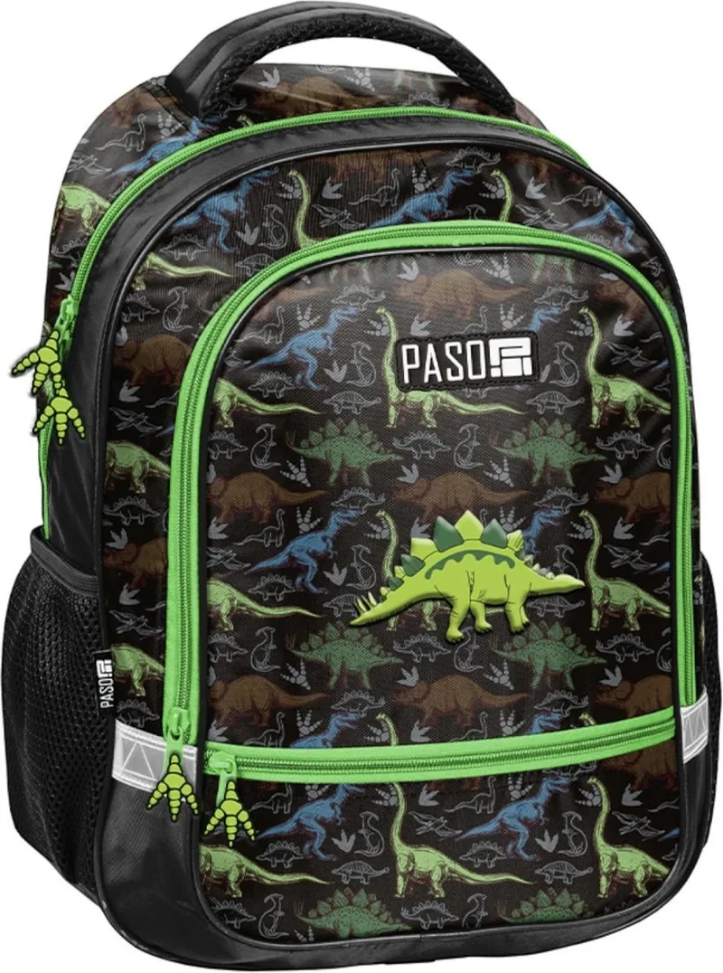 Ghiozdan Scolar Paso Dinosaur Dino 2 Compartimente
