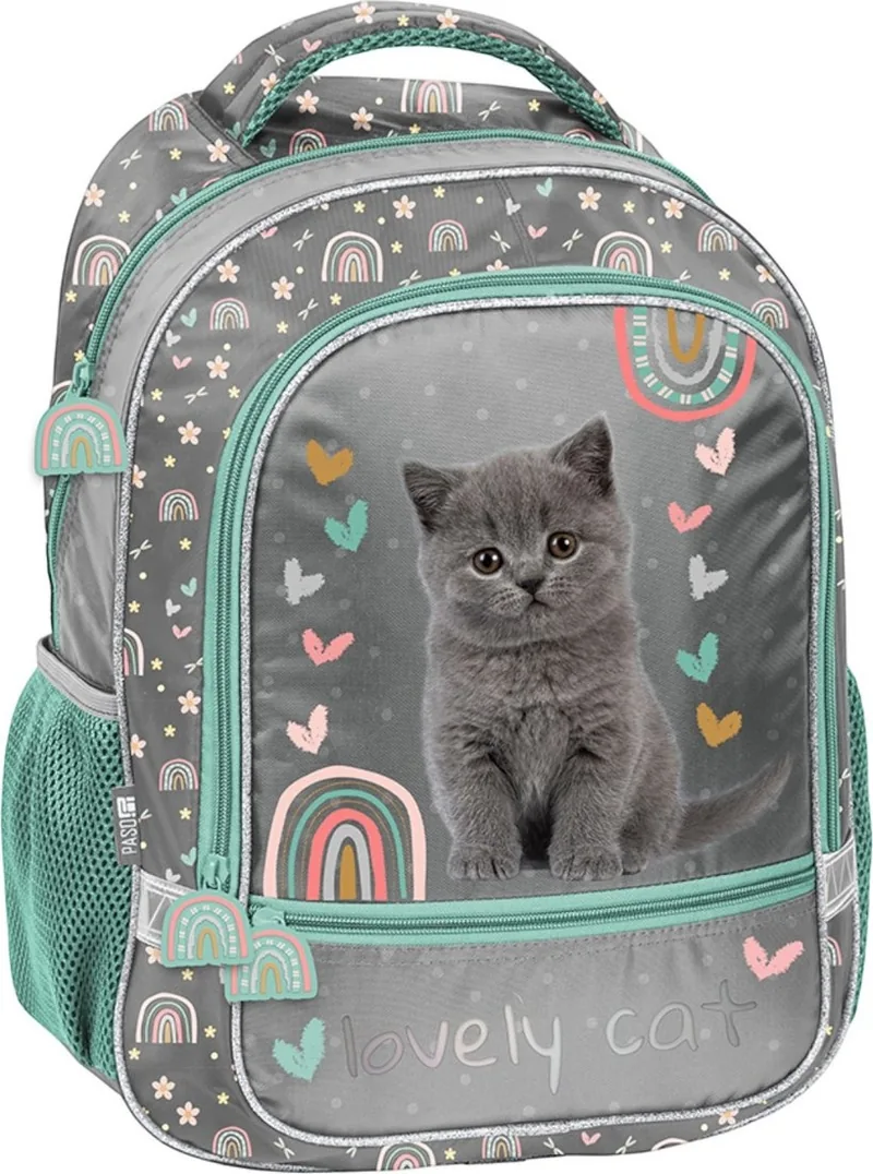 Ghiozdan Scolar Paso Lovely Cat 2 Compartimente