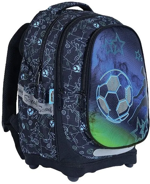Ghiozdan Școlar S. Cool Football Anatomic cu Bază Tare