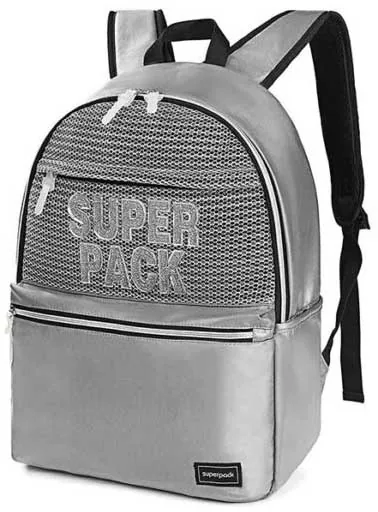 Ghiozdan Scolar S. Cool Super Pack 1 Compartiment Argintiu