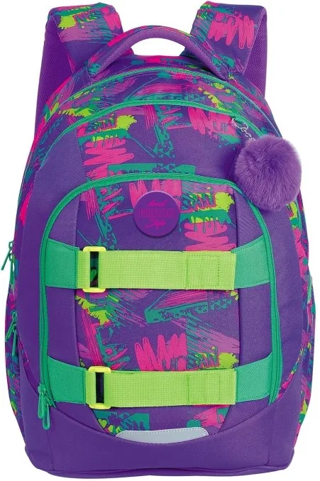 Ghiozdan Scolar S. Cool Urban Purple Mood 2 Compartimente