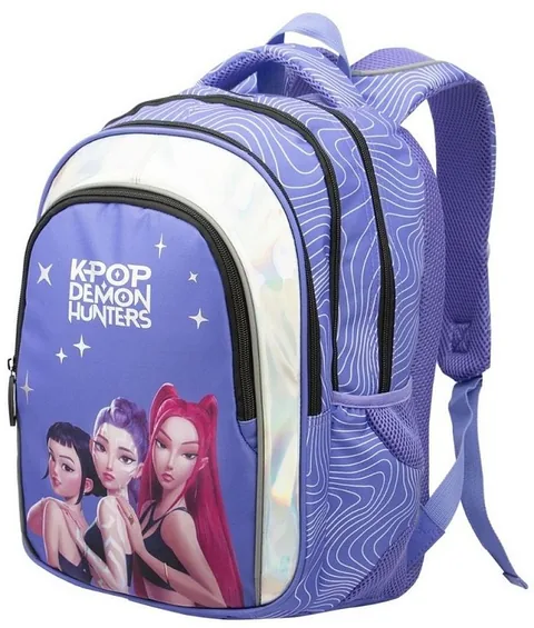 Ghiozdan Scolar St. Majewski KPop Demon Hunters Violet 4 Compartimente
