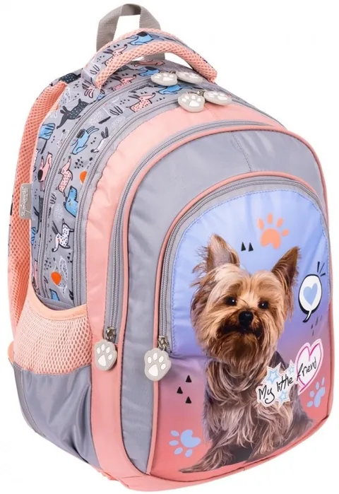 Ghiozdan Scolar St. Majewski My Little Friend Grey York 22L