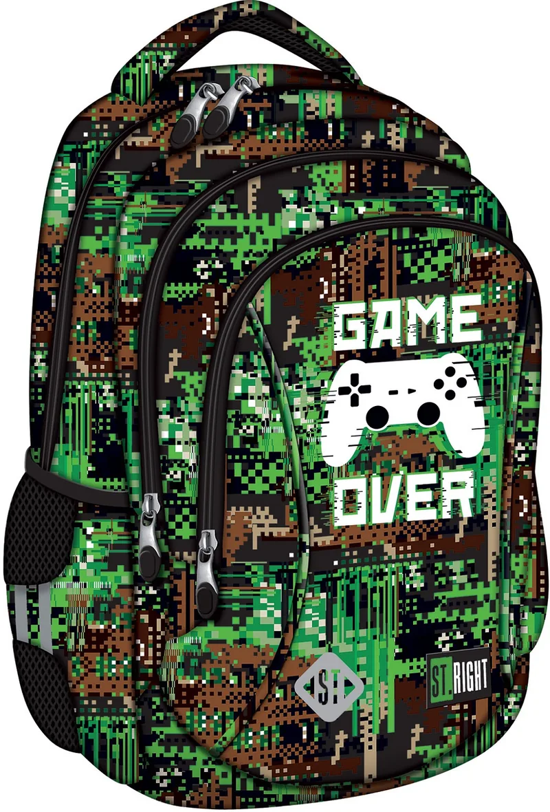 Ghiozdan Școlar St. Right Game Over 20L 3 Compartimente