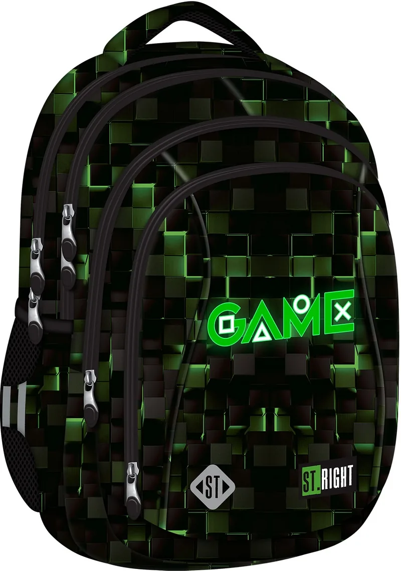 Ghiozdan Scolar St. Right Green Game 26L