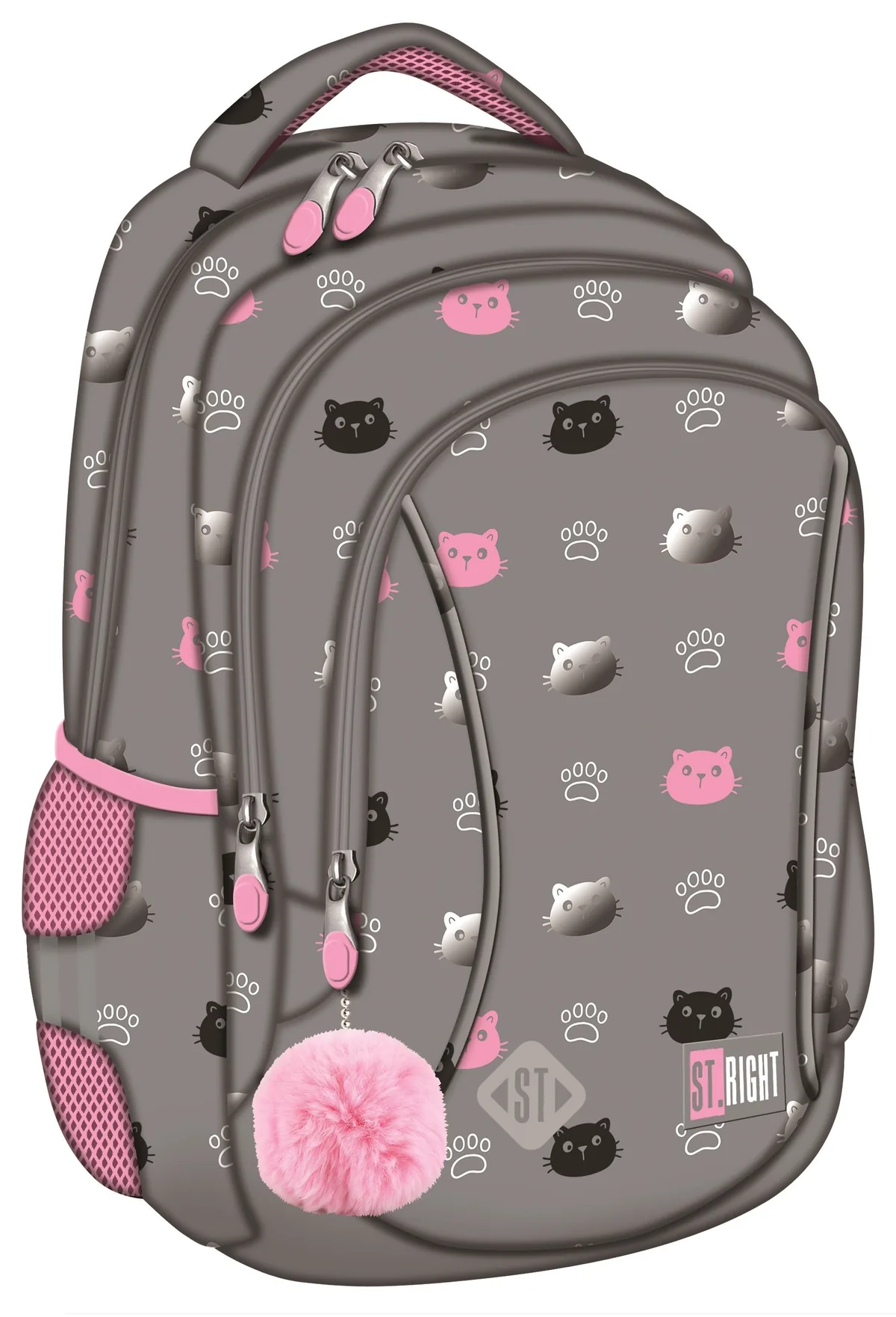 Ghiozdan Școlar St. Right Kitty Paw 3 Compartimente
