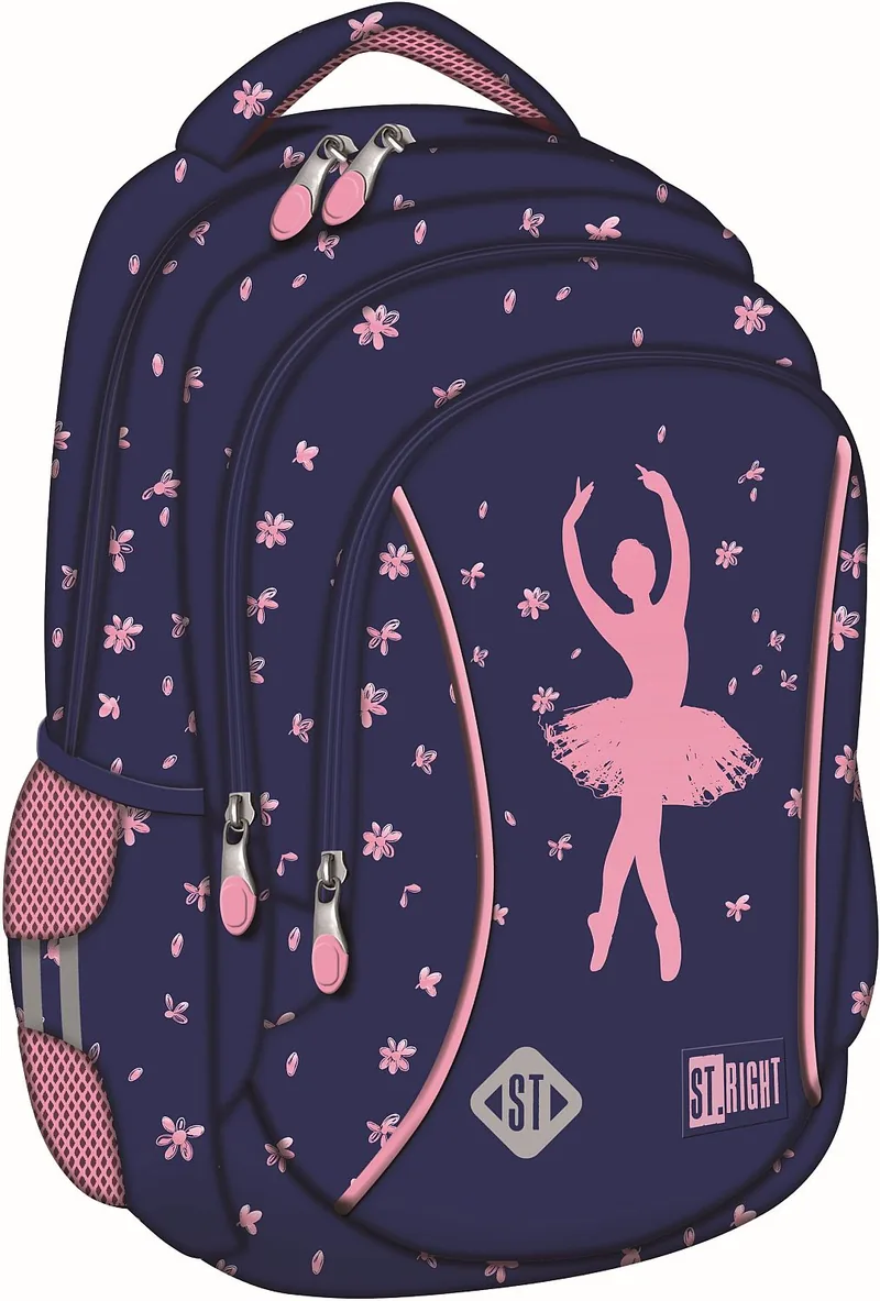 Ghiozdan Școlar St. Right Pink Ballerina 3 Compartimente