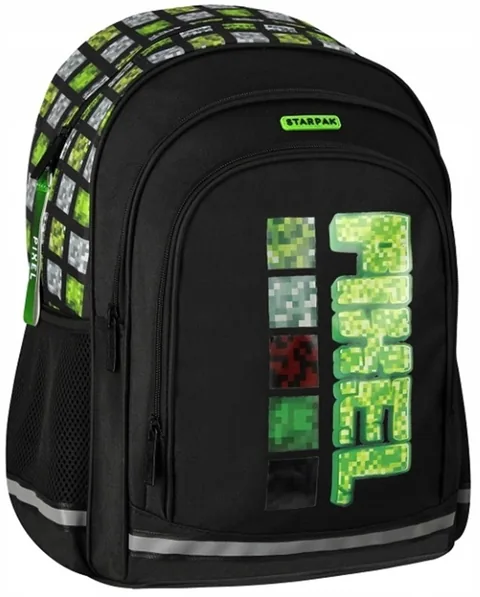Ghiozdan Școlar Starpak Pixel Green