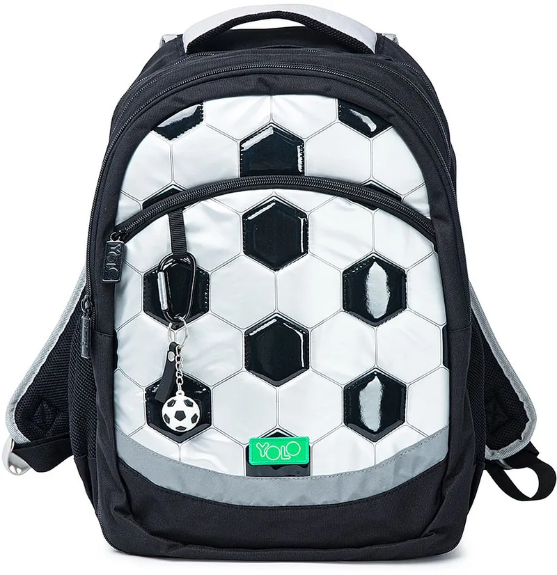 Ghiozdan Școlar YOLO Silver Soccer 2 în 1
