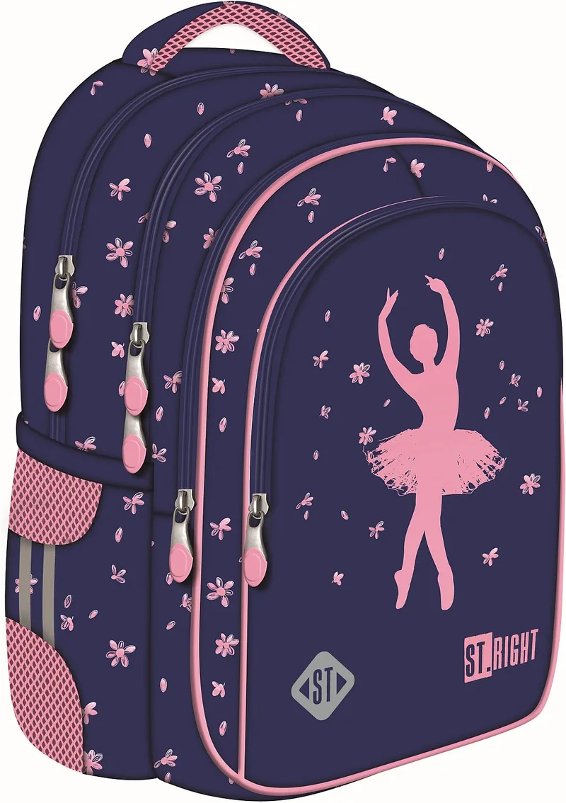Ghiozdan St. Right Pink Ballerina 4 Compartimente