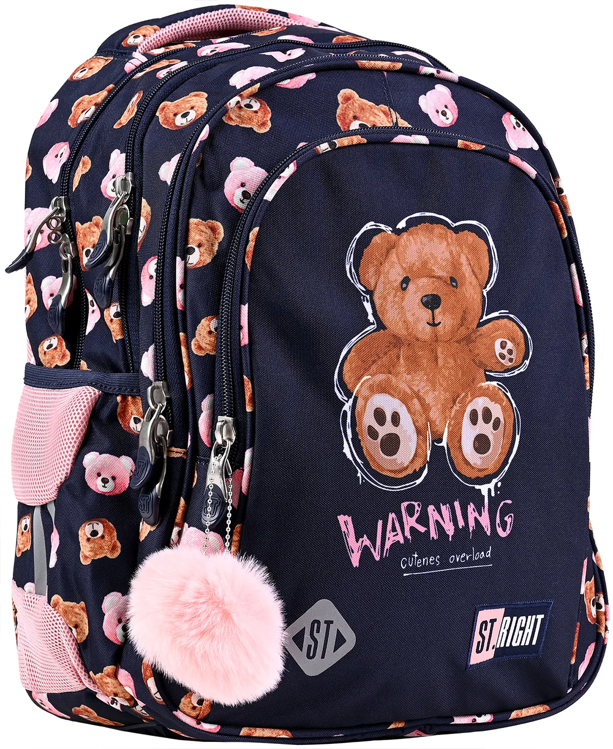 Ghiozdan St. Right Teddy Bear 4 Compartimente