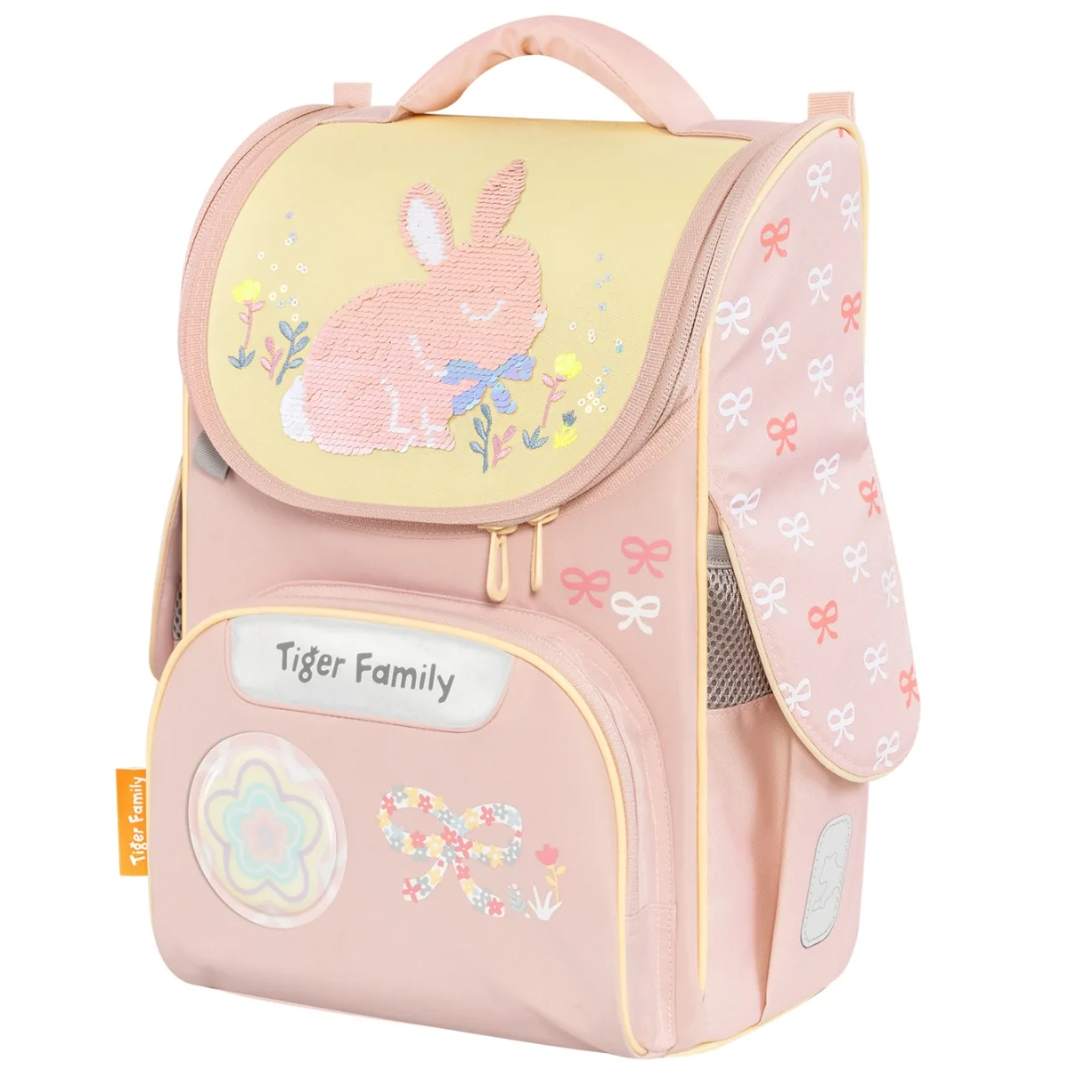 Ghiozdan Tiger Family Nature Quest Pro Bows and Bunny 35x31x19cm