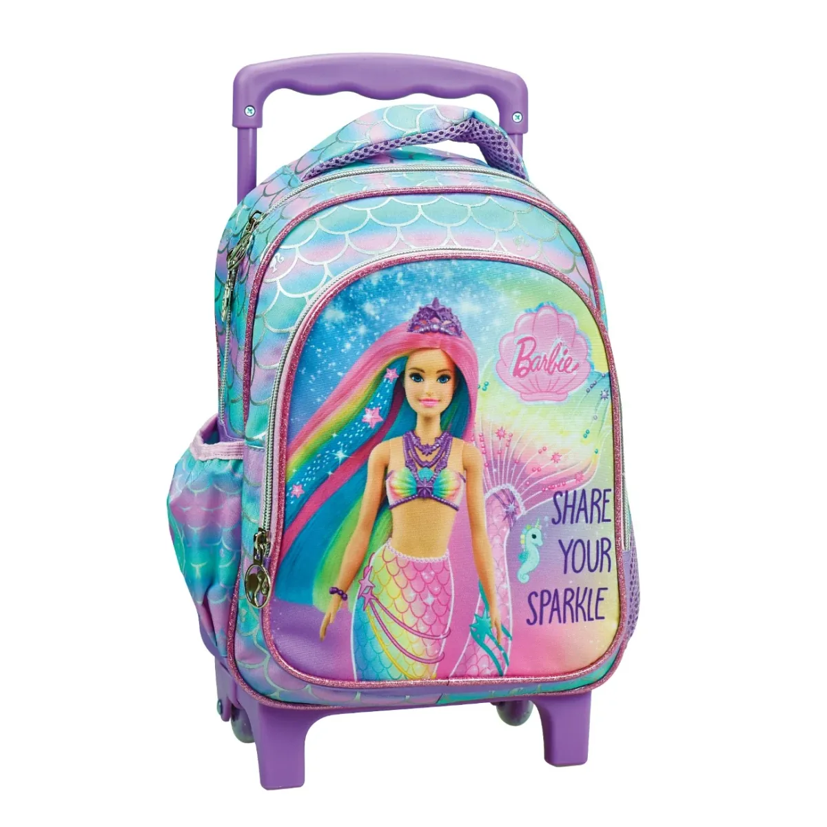 Ghiozdan Troler Barbie Fantasy 12L Albastru