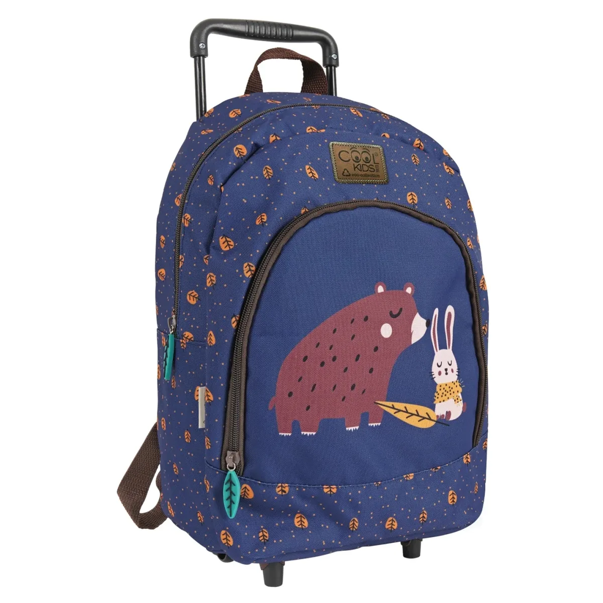 Ghiozdan Troller Perletti Cool Kids Urs si Iepure 40cm