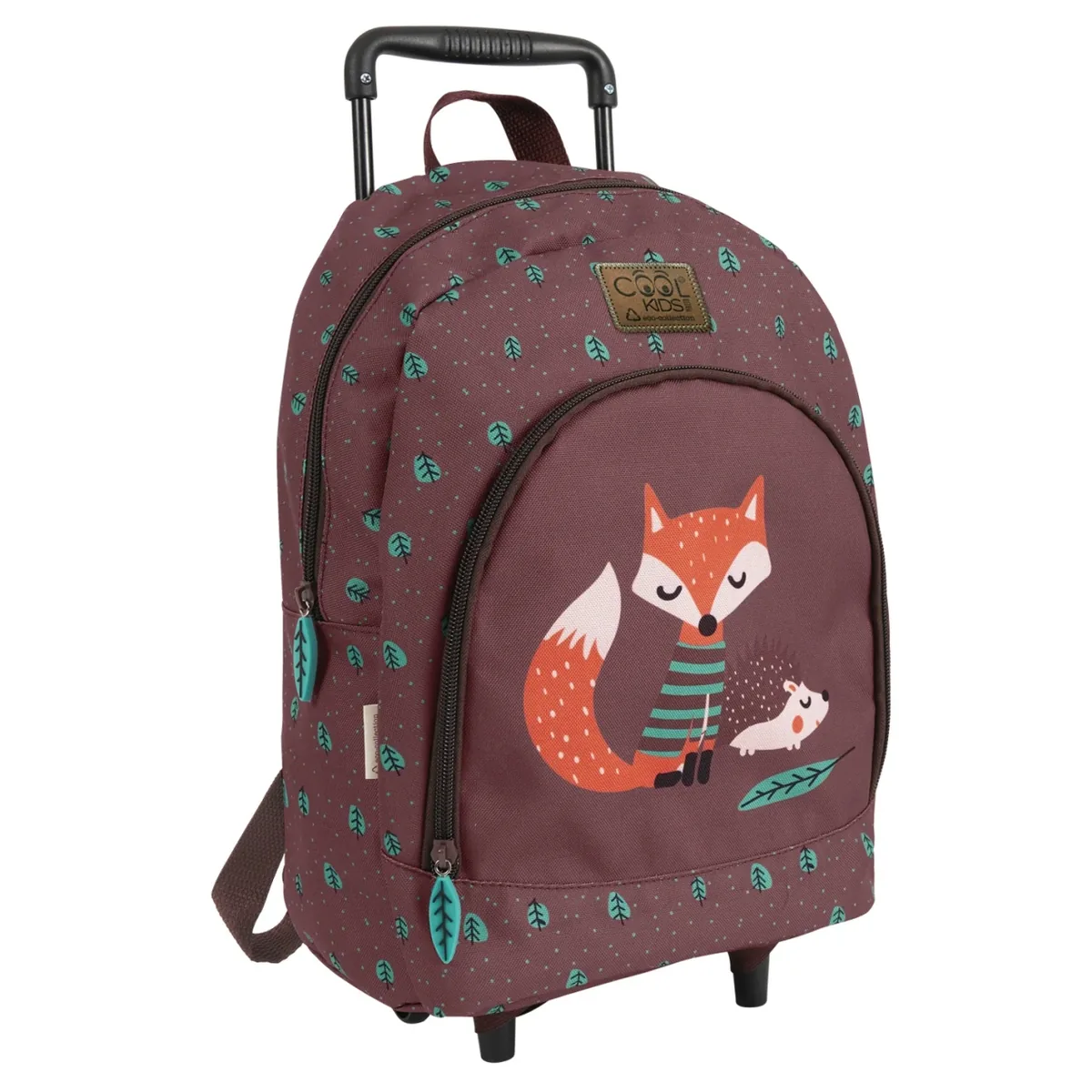 Ghiozdan Troller Perletti Cool Kids Vulpe & Arici 40cm