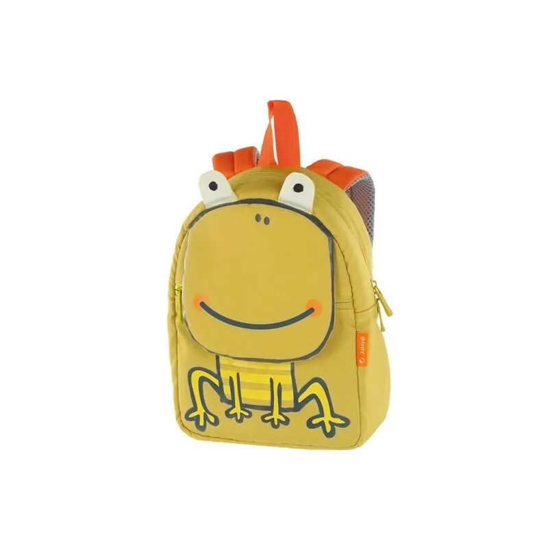 Ghiozdanel Jane Frog 20.5x9x30cm cu Compartiment pentru Sticla Eticheta Nume