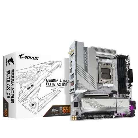 Gigabyte B650M AORUS ELITE AX ICE Argintiu