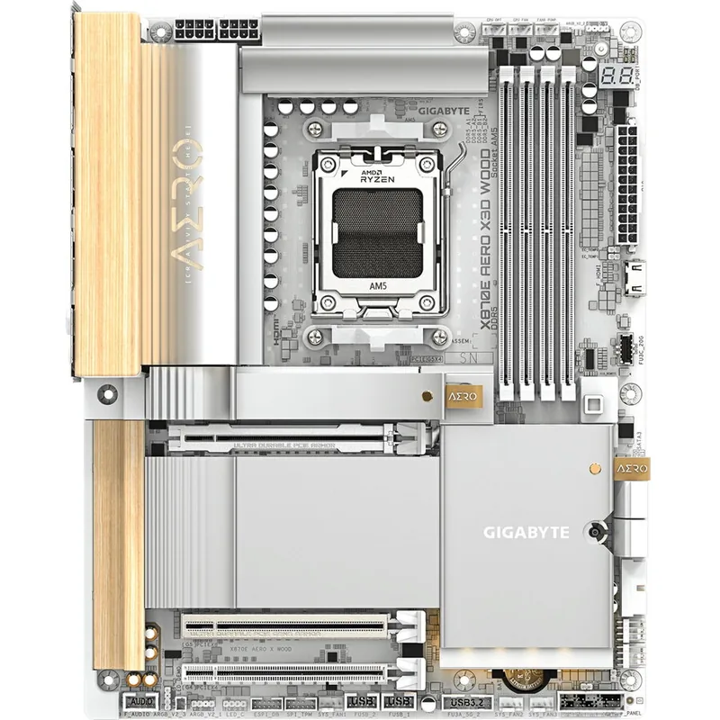 Gigabyte X870E AERO X3D Wood Silver Wood
