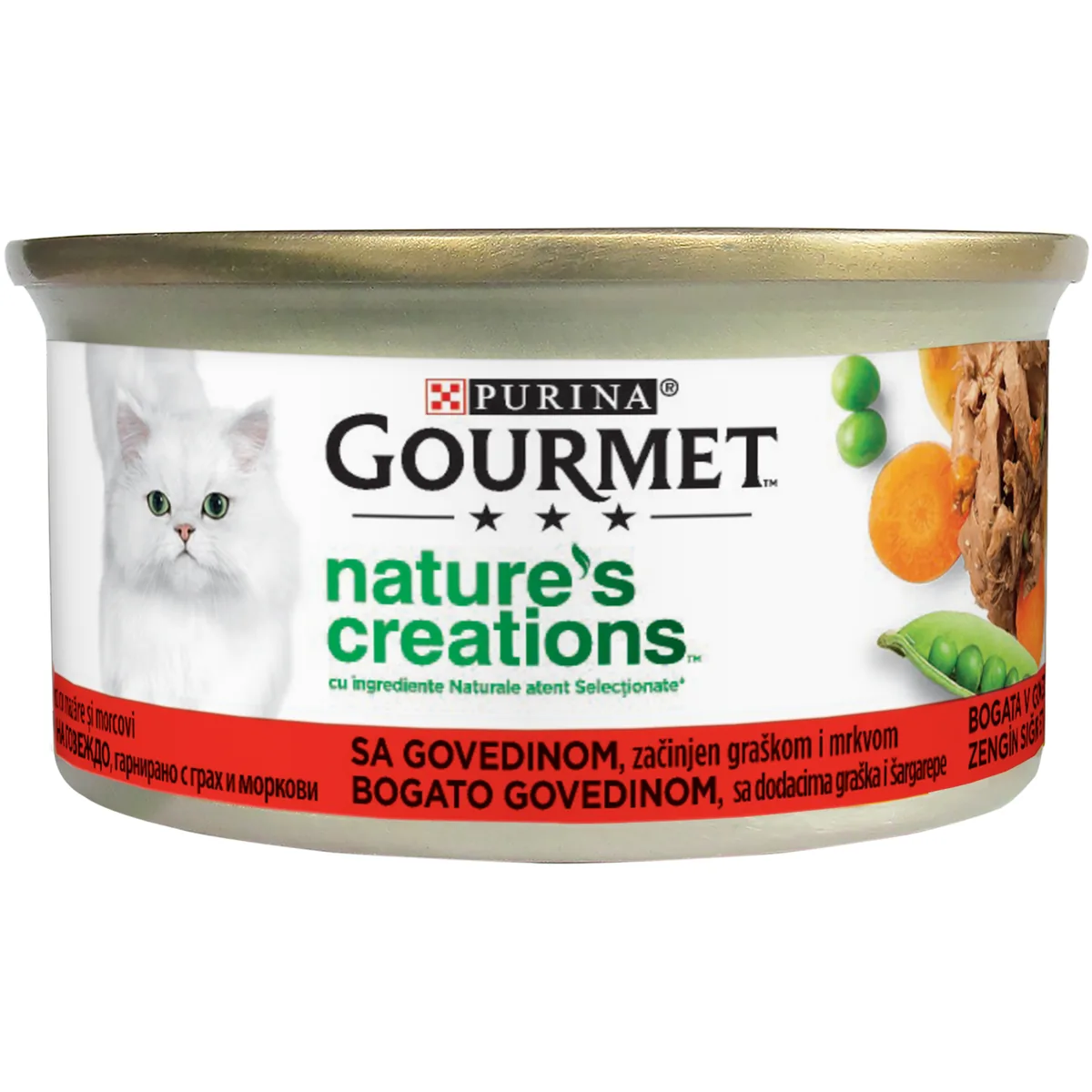 Hrana Umeda pentru Pisici Gourmet Nature's Creations Vita si Mazare 85g