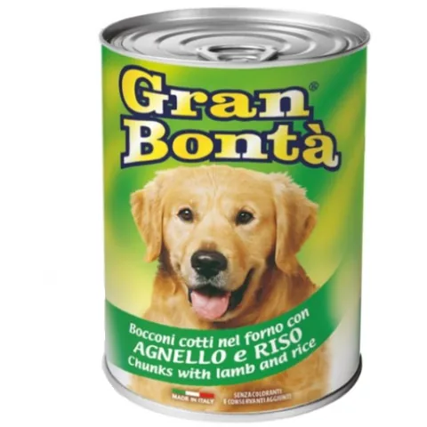 Conserva pentru Caini Gran Bonta Miel si Orez 1230g