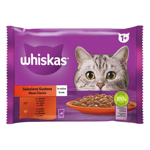 Plic Hrana Pisici Whiskas Selectii Vita/Pui Adult 4x85g