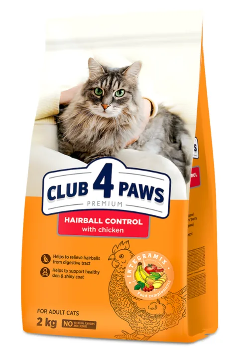 Hrana Uscata pentru Pisici Club 4 Paws Adult Hairball Control 2kg