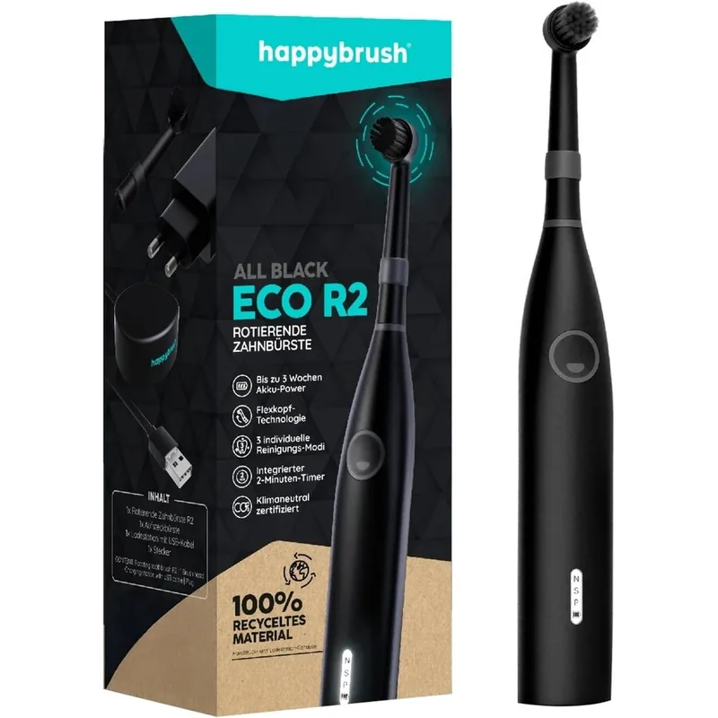 Happybrush ECO R2 3 Refills Allblack