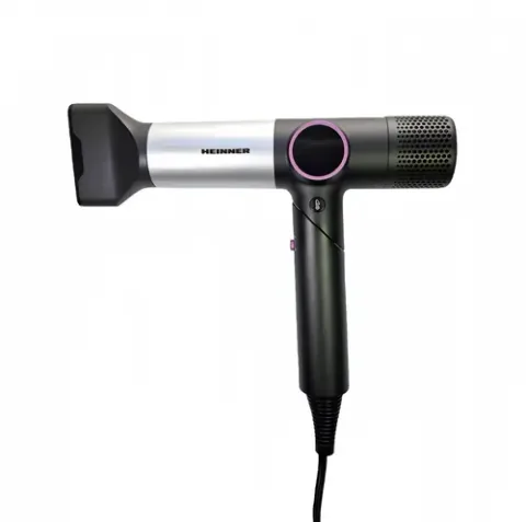 Heinner HHD-Y16DBLDC-SBP 1600W 2Trepte 3Temp Maner Pliabil Afisaj Digital Negru Gri