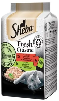 Hrana Umeda pentru Pisici Sheba Minipouch Selectii Pui/Curcan 6x50g