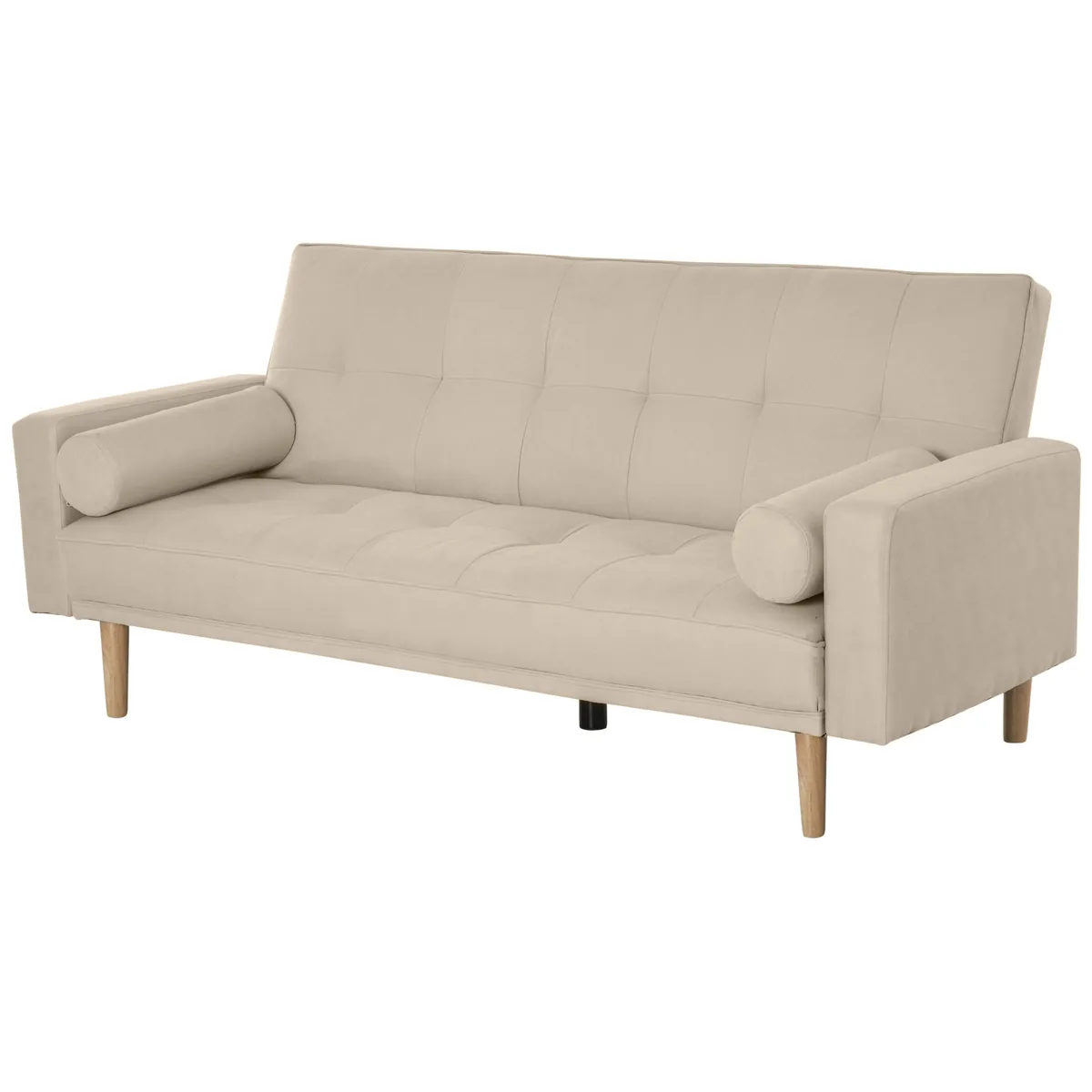 HOMCOM Canapea Extensibila 3 Locuri 186x84x85cm Bej