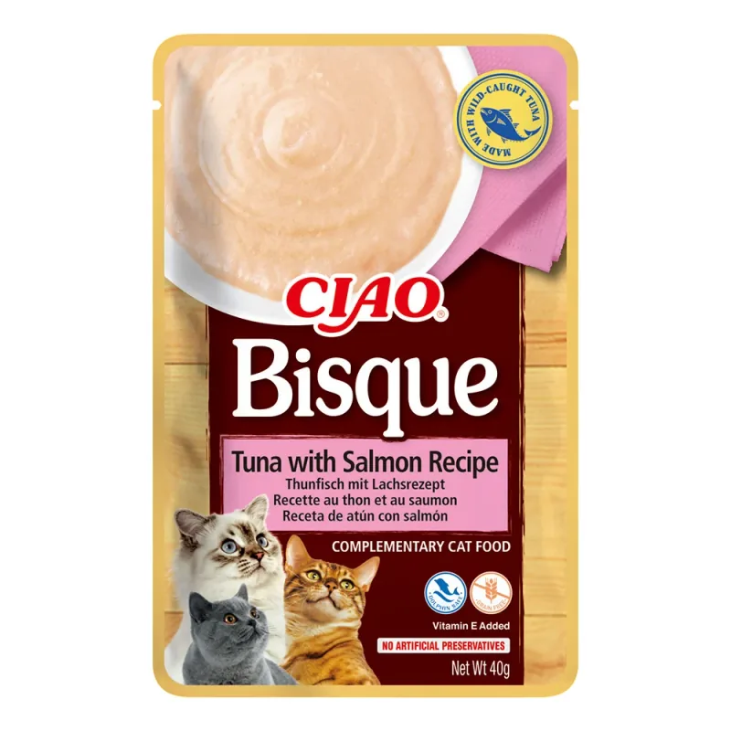 Hrana Complementara pentru Pisici Inaba Ciao Churu Bisque Ton si Somon