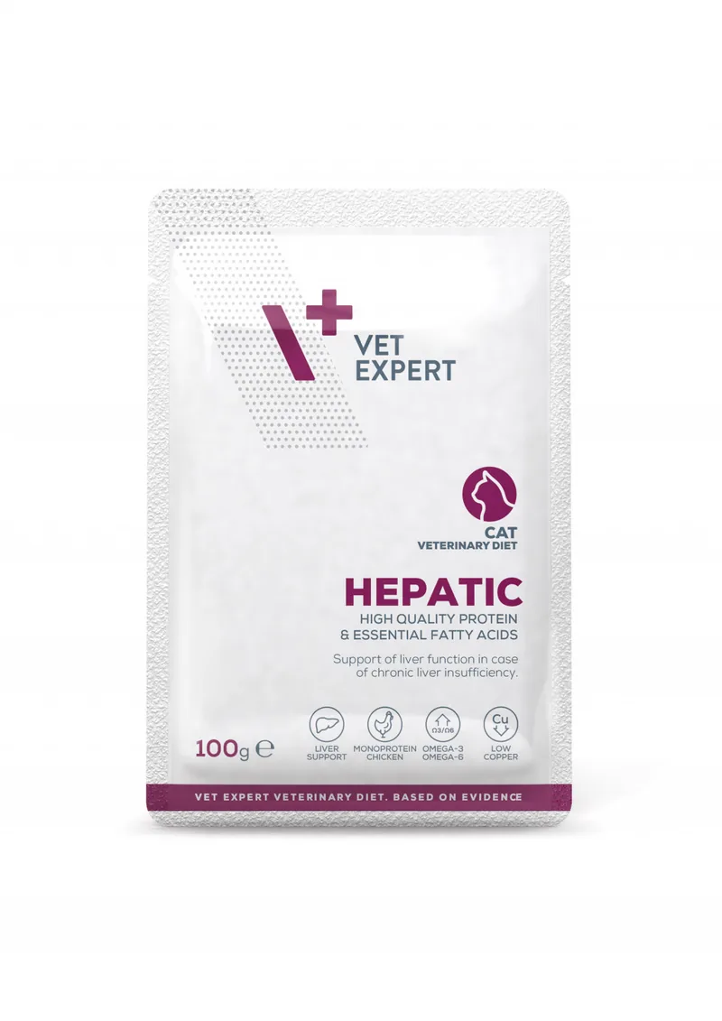 Hrana Dietetica pentru Pisici Vet Expert Hepatic Cat 10x100g