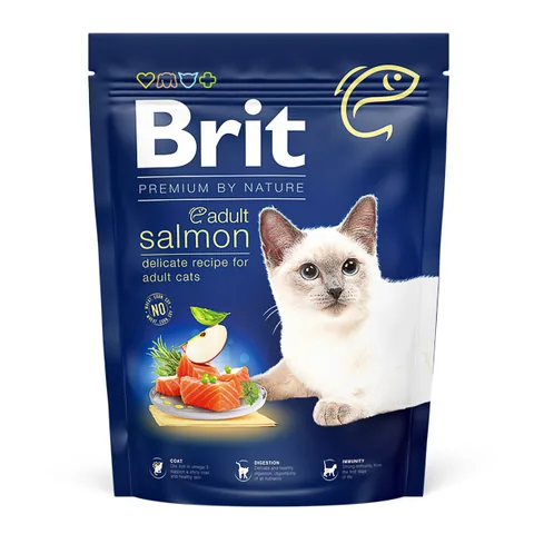 Hrana pentru Pisici Brit Premium by Nature Adult Somon 300g